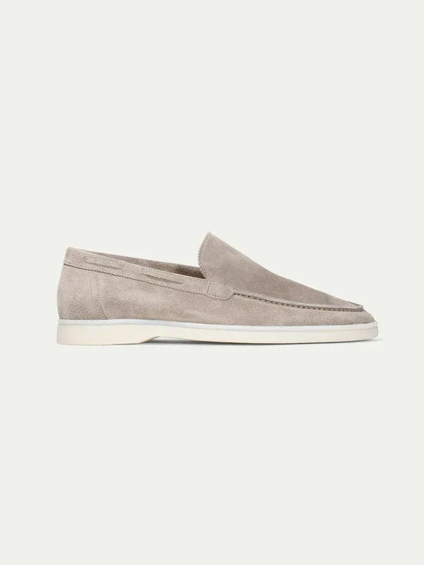 Harvey - Light Gray Suede Loafers