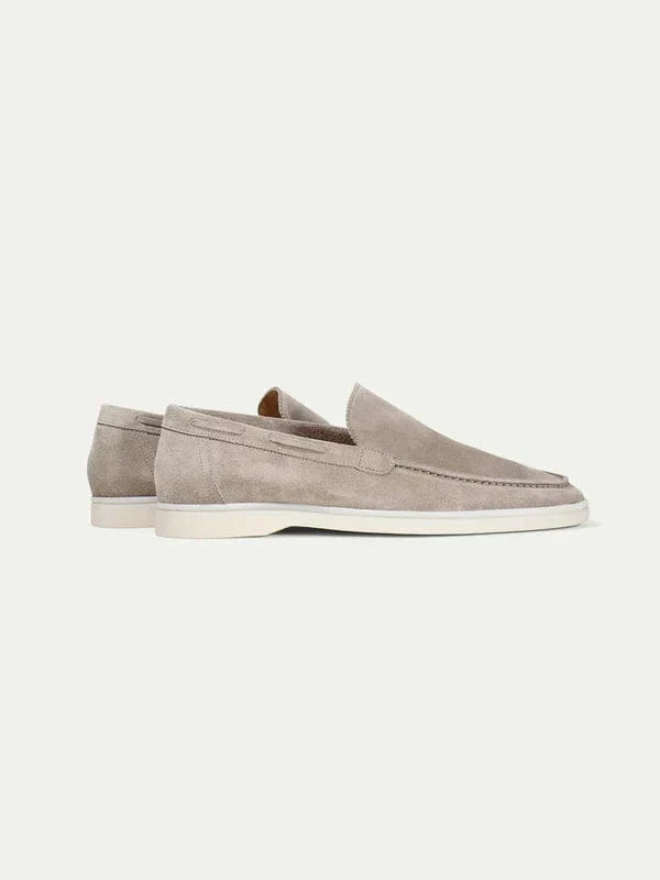 Harvey - Light Gray Suede Loafers