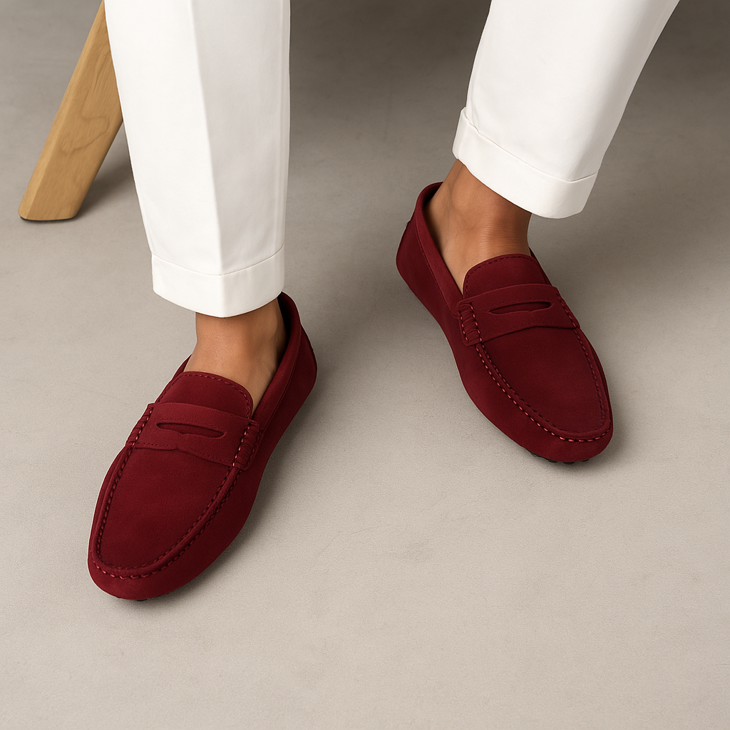 Men's Italian Style Suede Loafers