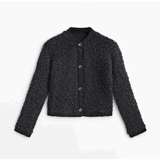 Women’s Button-Up Textured Cardigan | Casual Knitwear