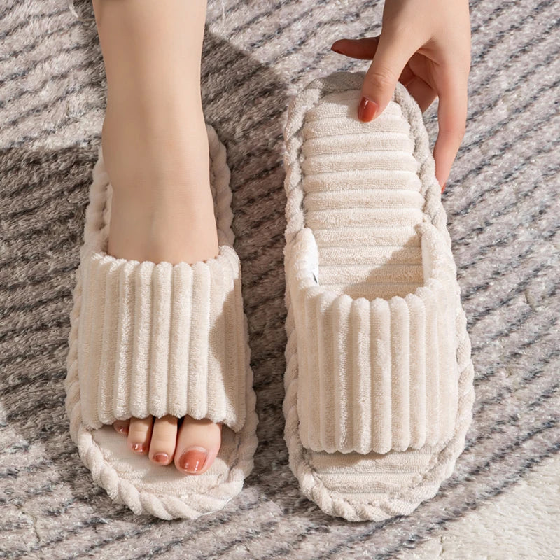 Sophia | Women's Open-Toe Indoor Slippers