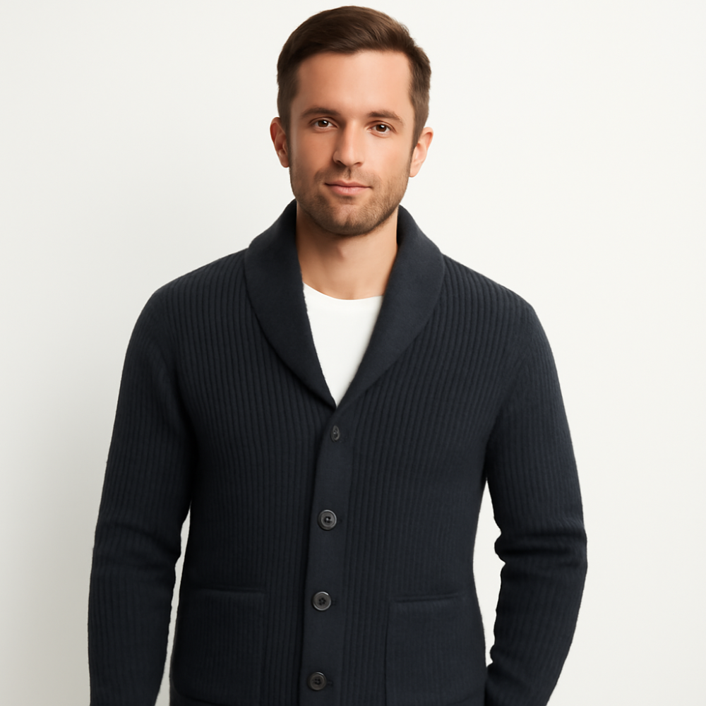 Men's Cozy Ribbed Cardigan | Relaxed