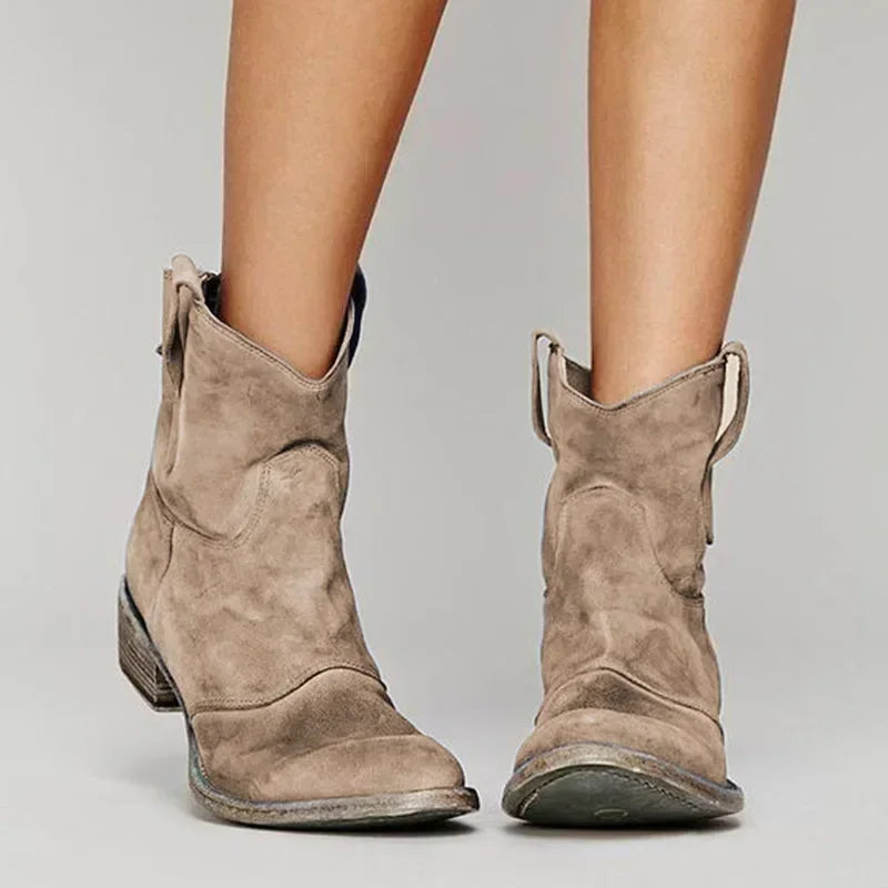 Amelia | Vintage Cowboy Ankle Boots