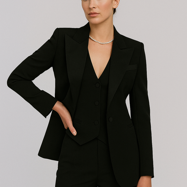 Women’s 3-Piece Suit Set - Tailored Blazer Waistcoat Slim Fit Trousers