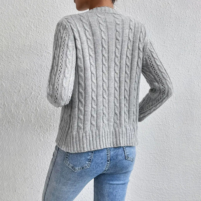 Adelaide - Slim-Fit Cable Knit Cardigan