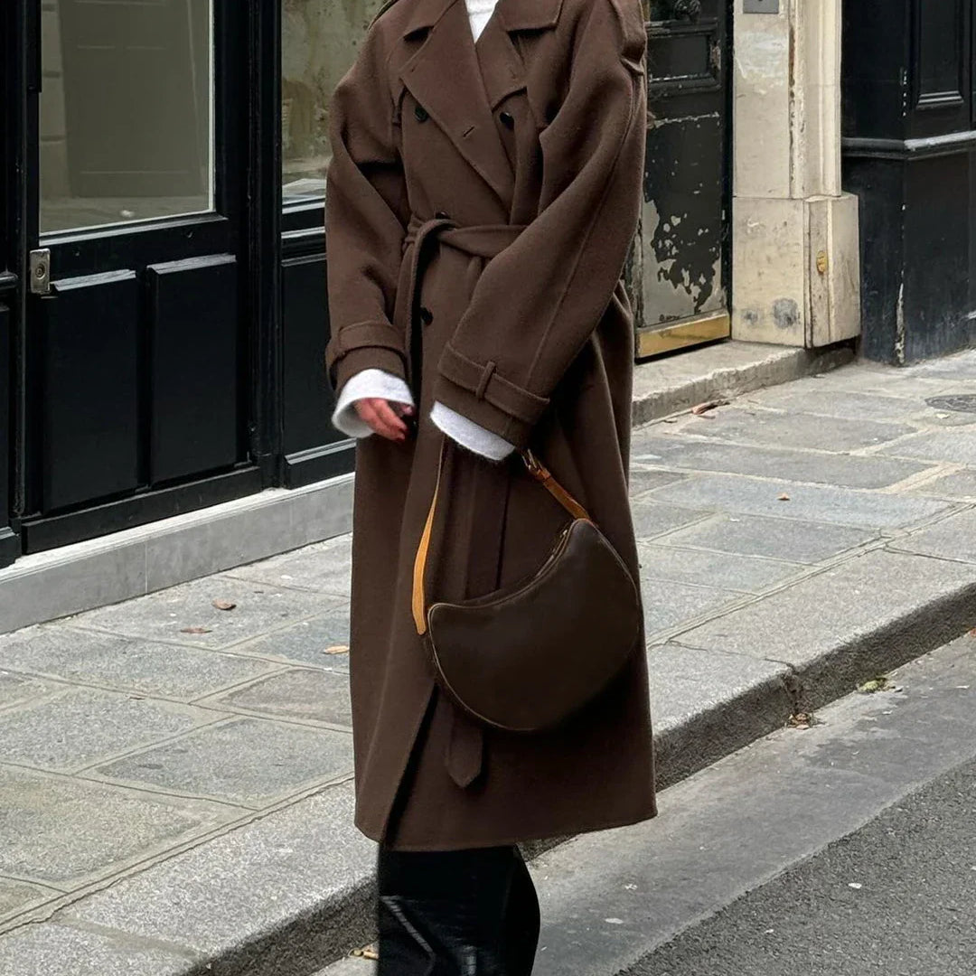 Women’s Wool-Blend Belted Trench Coat