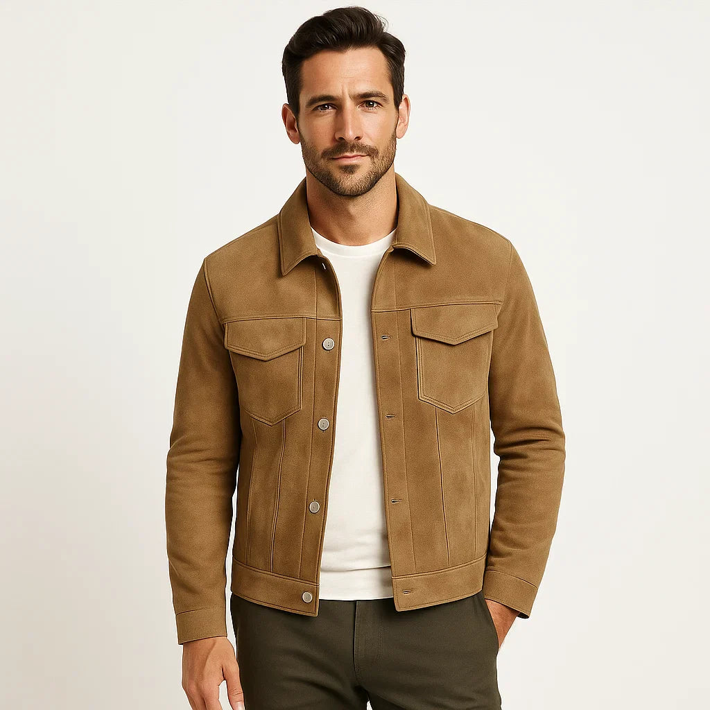 Men's Suede Shirt Jacket | Casual