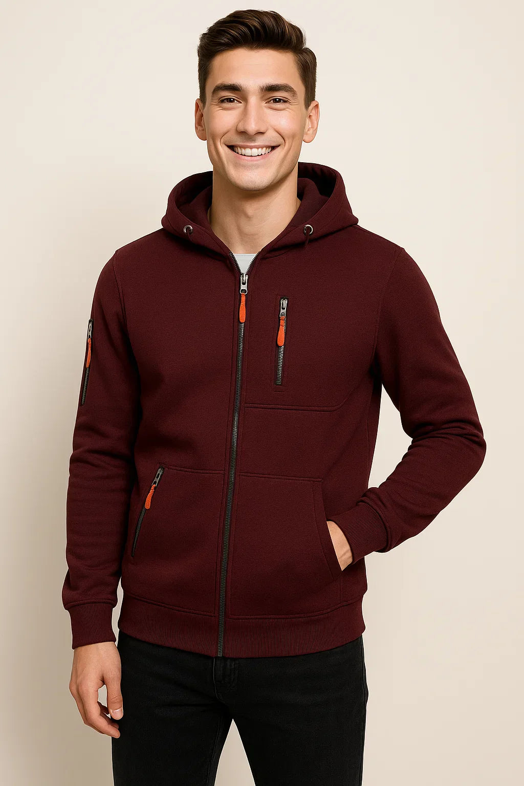Soft Men's Hoodie with Zipper