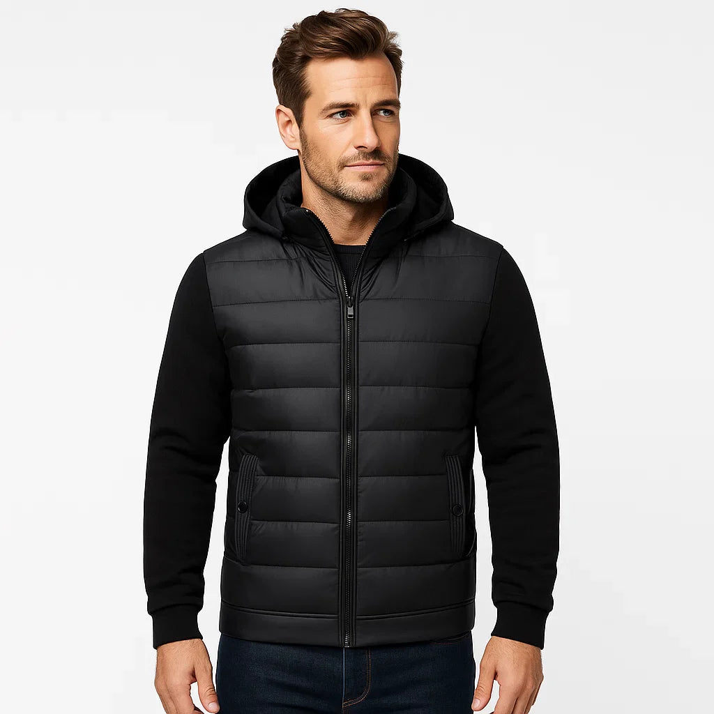 Men's Puffer Zip Hoodie Jacket | Outerwear