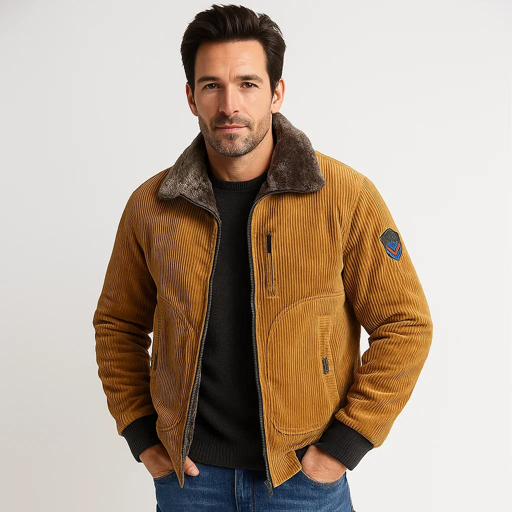 Men's Zip-Up Corduroy Jacket | Outerwear