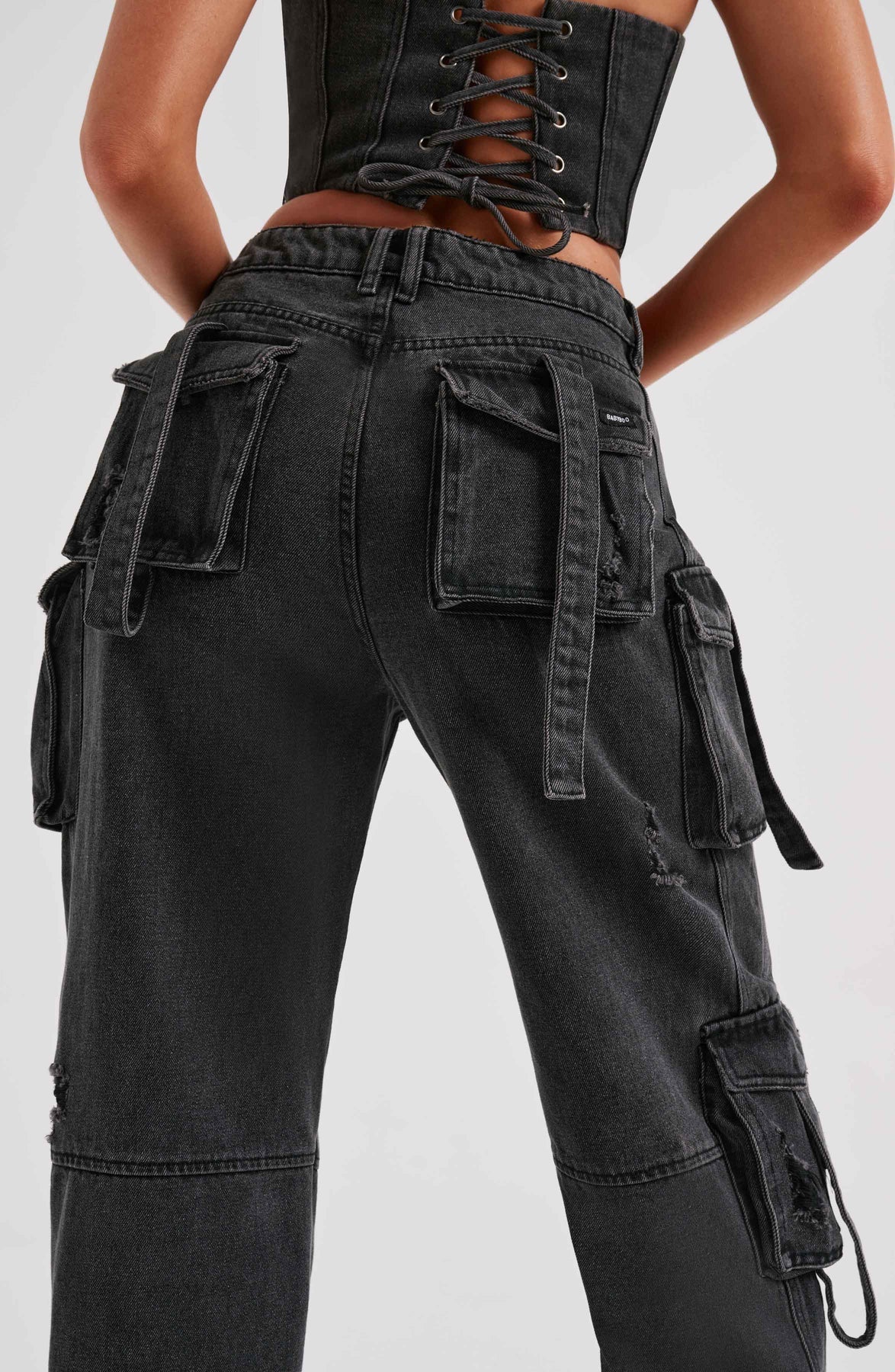 Brooklyn - Denim Corset & Cargo Pant Set