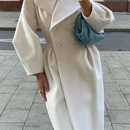 Women’s Long Coat - Double Breasted Winter Overcoat