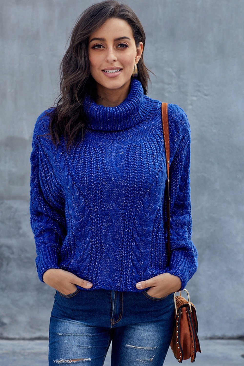 Ophelia | Winter Cable Knit Turtleneck Sweater for Women