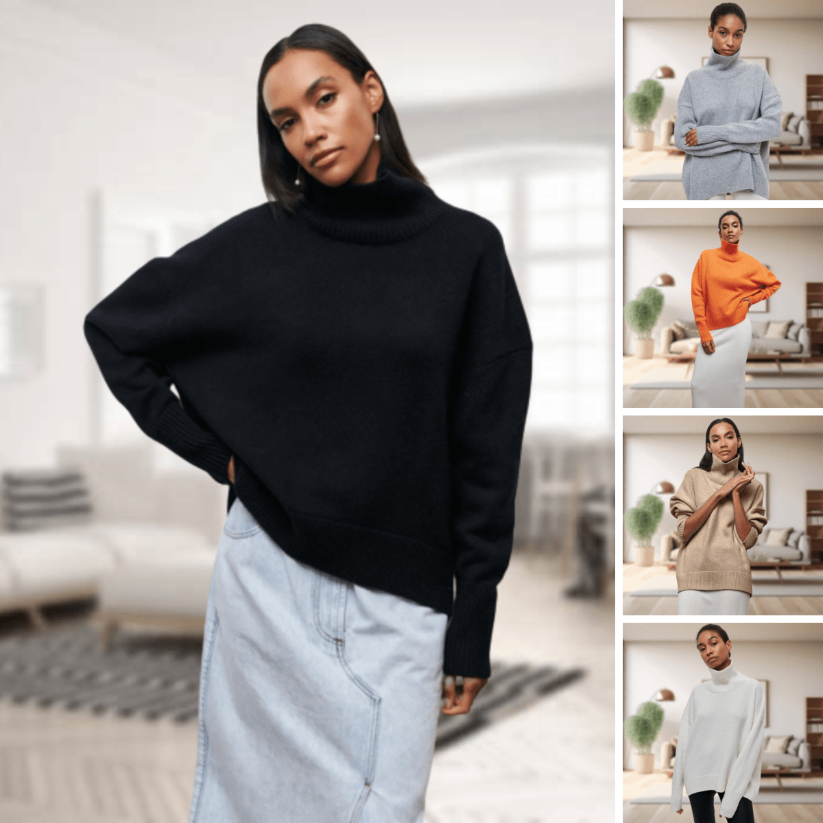 Lucille | Winter-Ready Women's Turtleneck Sweater
