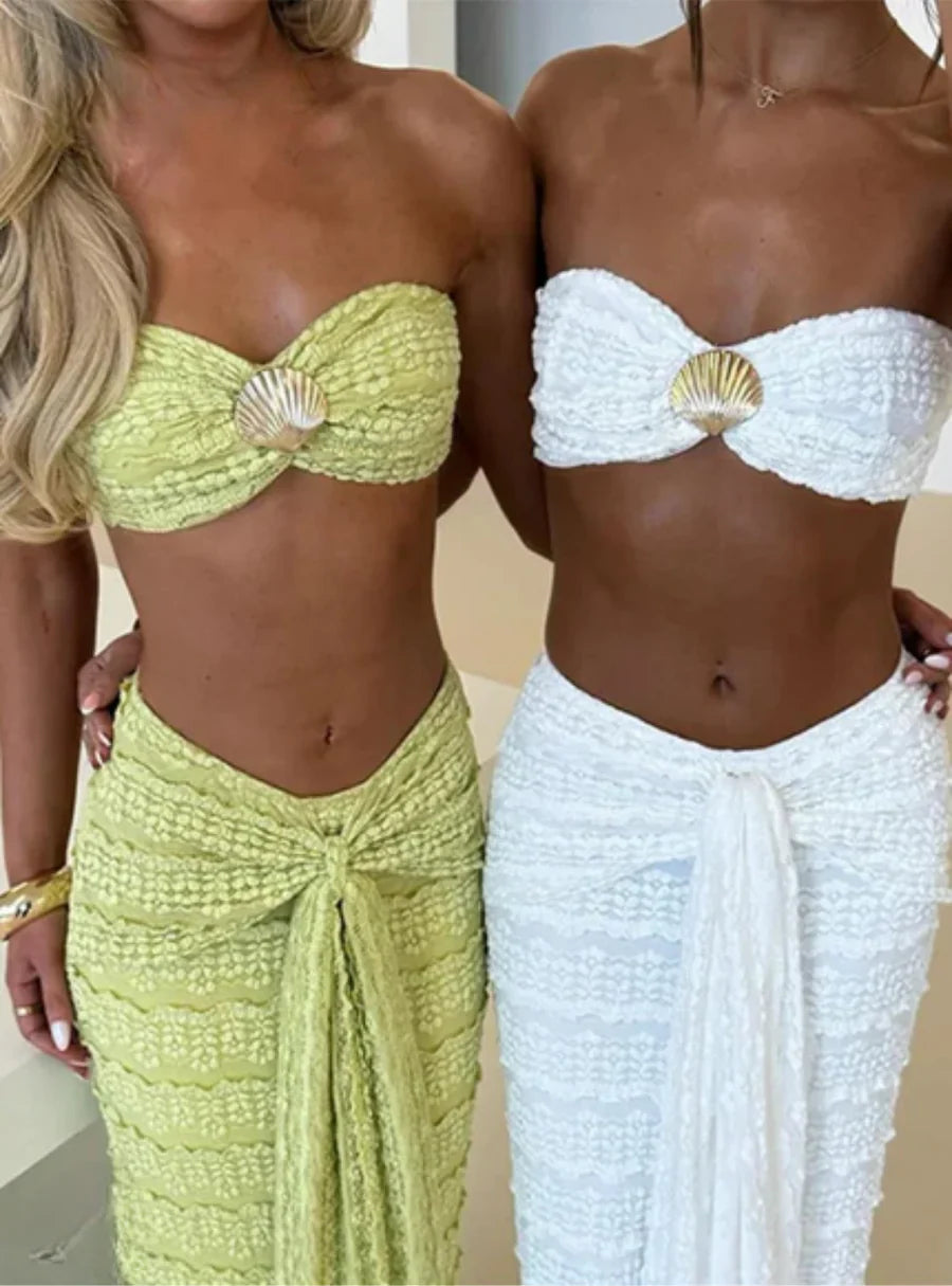 Sienna - Shell Bandeau Top & Skirt Set