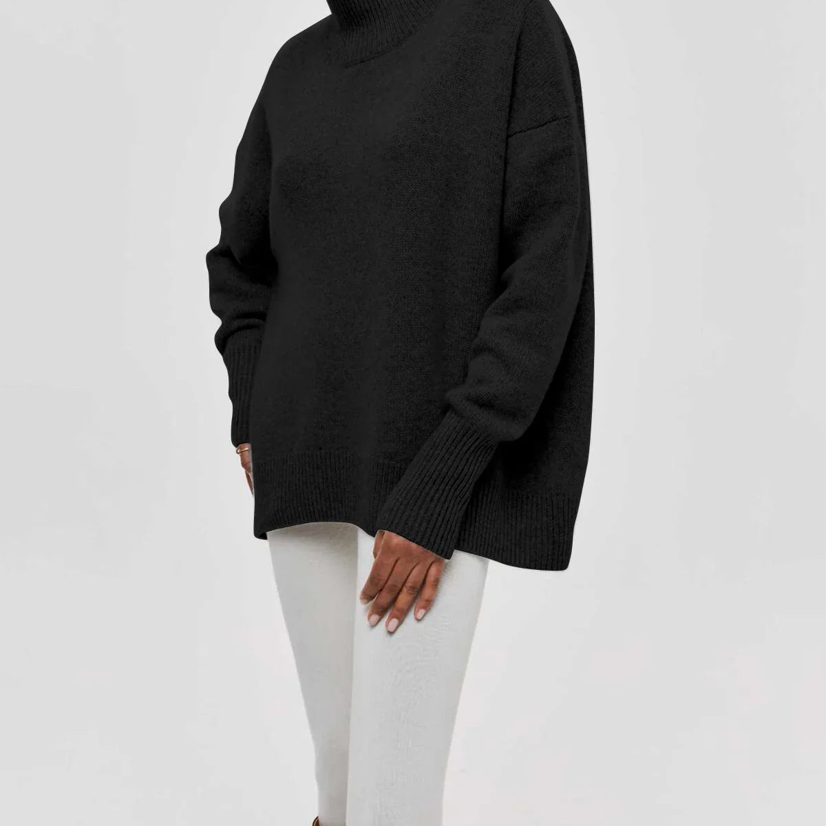 Women’s Oversized Ribbed Turtleneck Sweater