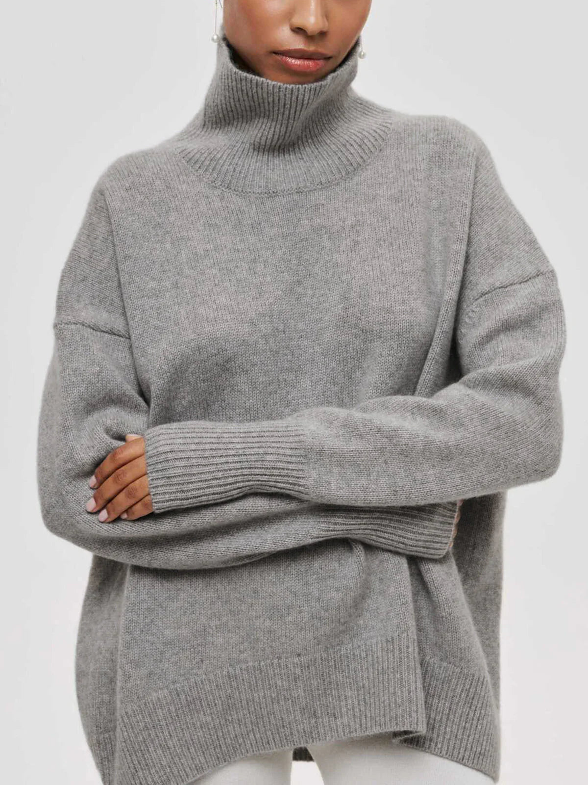 Women’s Oversized Ribbed Turtleneck Sweater