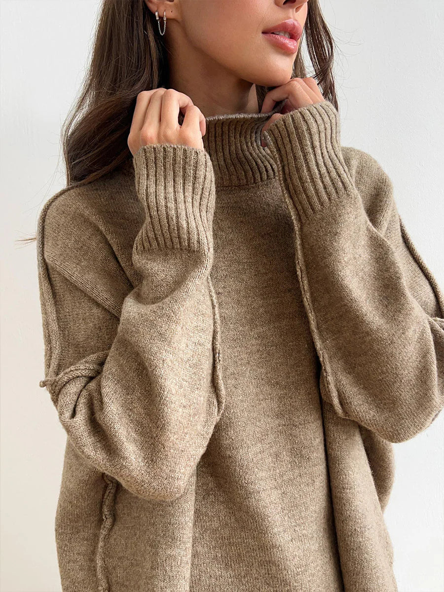 Women’s Oversized High‑Neck Knit Lounge Set