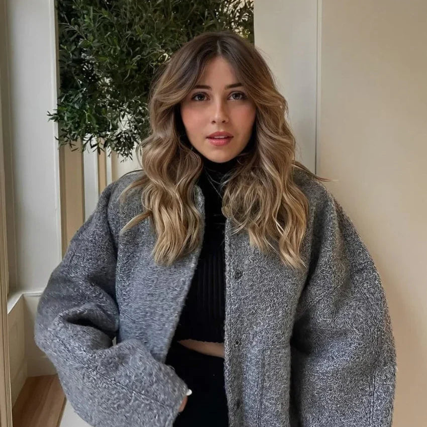 Women’s Wool-Blend Oversized Jacket