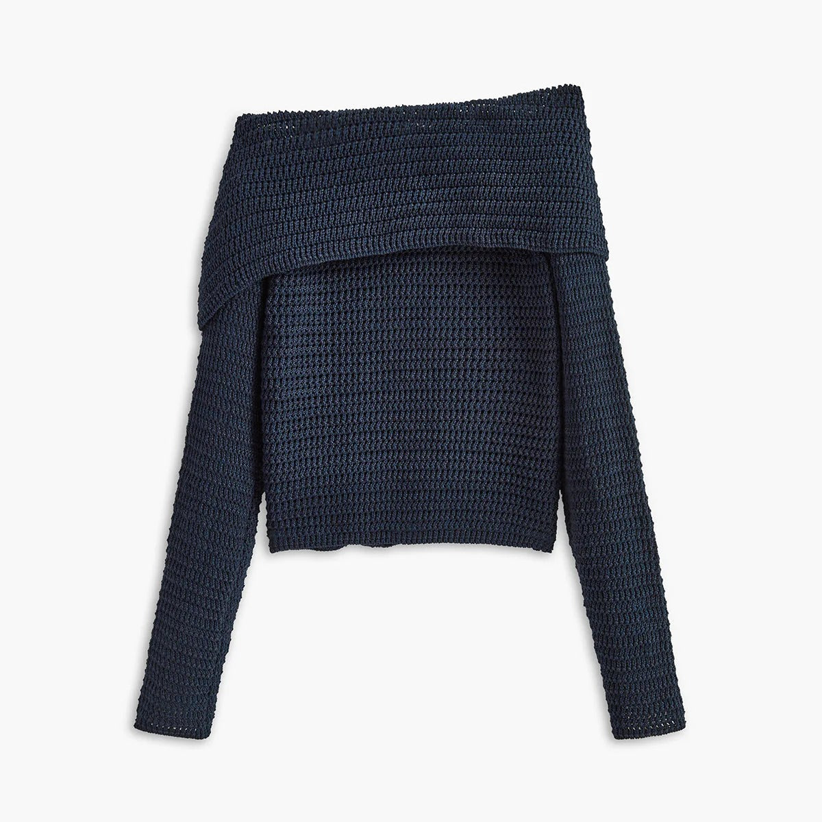 Women’s Off-Shoulder Knit Cardigan - Asymmetric Button Sweater