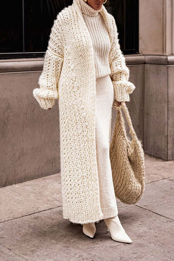 Beatrice - Long Chunky Knit Cardigan