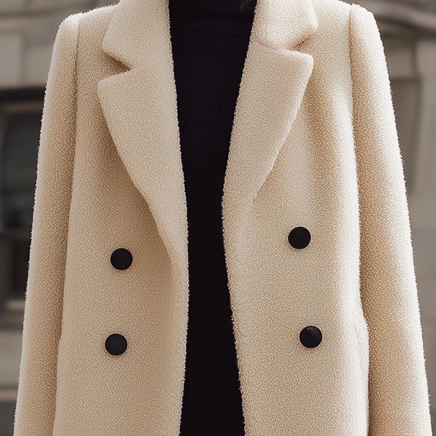 Elena | Textured Wool Coat - Maison & Moor
