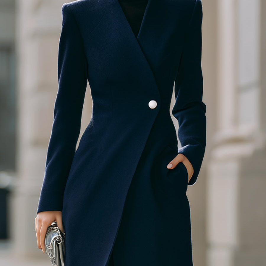 Sophia | Single-Button Maxi Coat - Maison & Moor