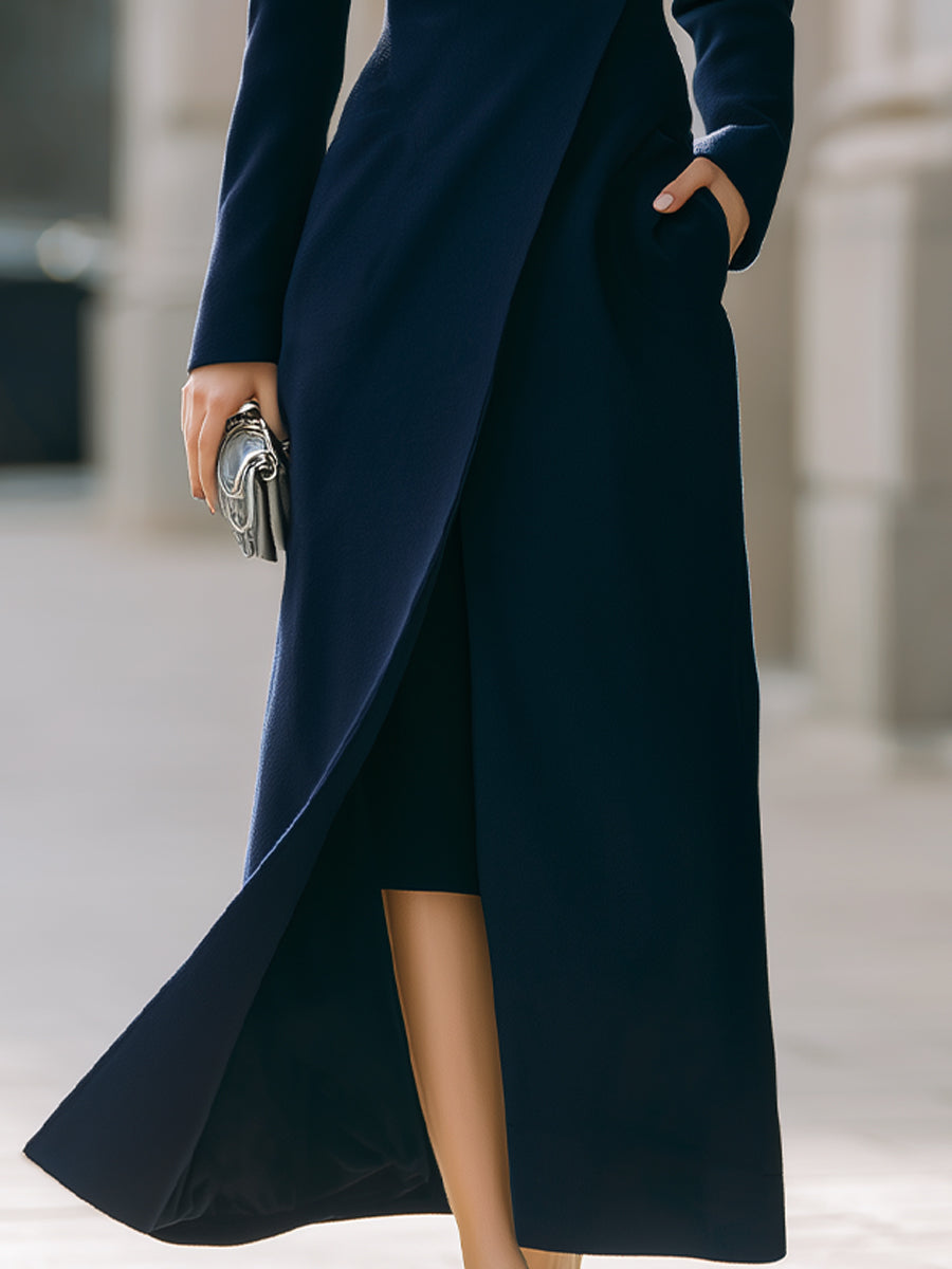 Sophia | Single-Button Maxi Coat - Maison & Moor