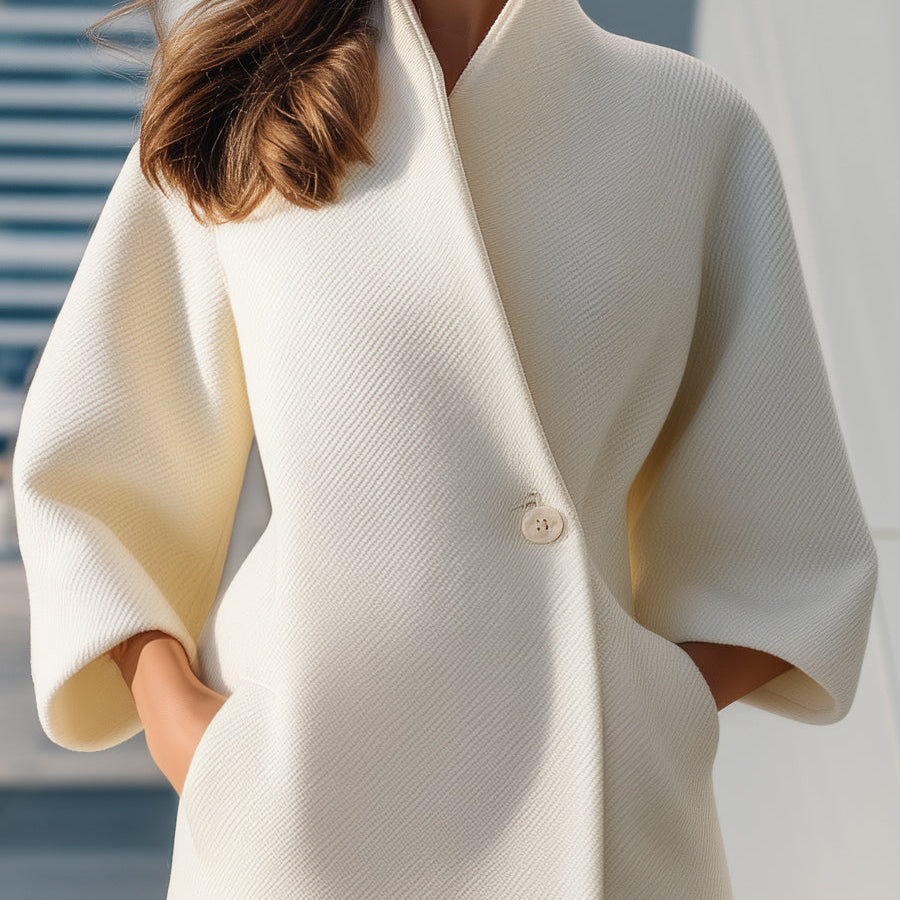 Elena | Oversized Wool-Blend Coat with Belt