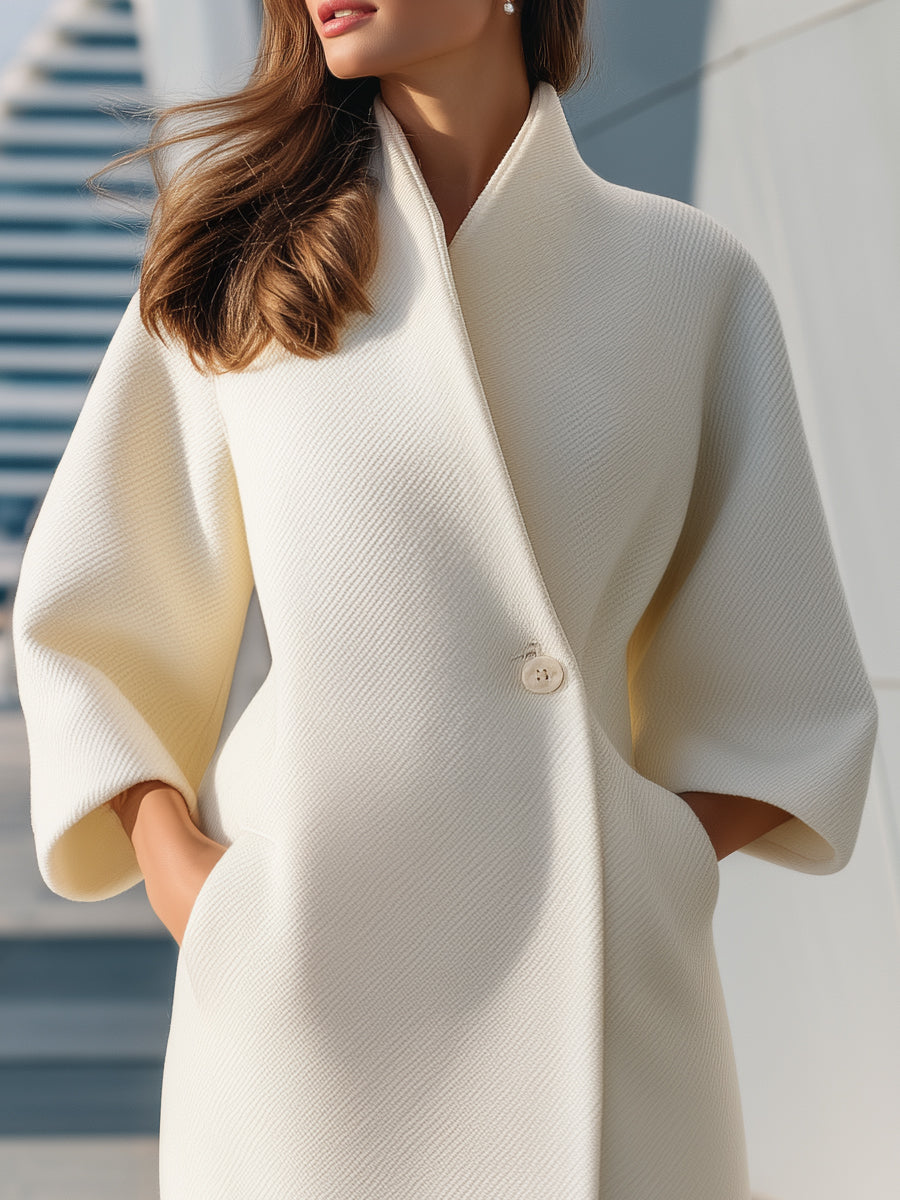 Elena | Oversized Wool-Blend Coat with Belt