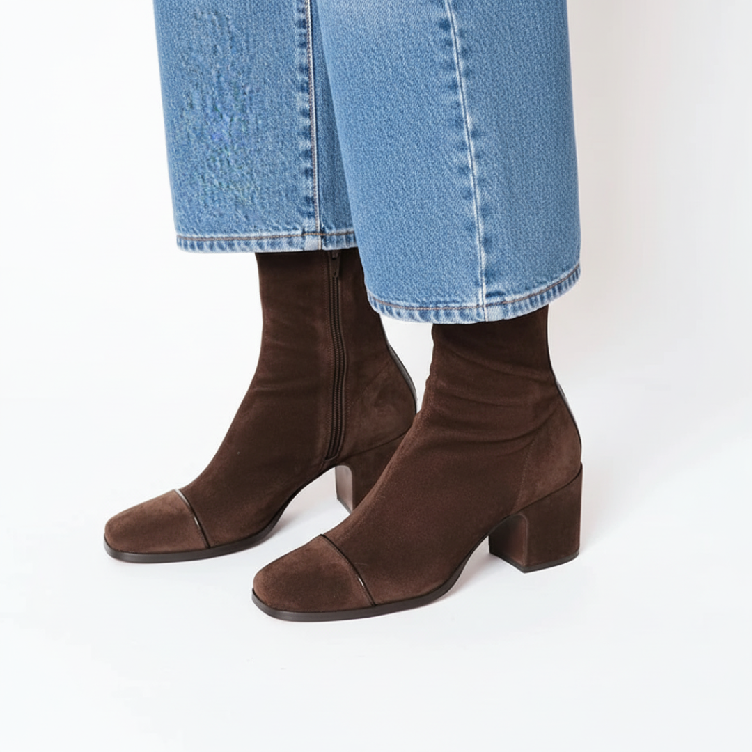 Giulia | Square Toe Heeled Boots
