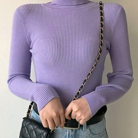 Violet | Winter-Ready Cashmere Turtleneck Sweater