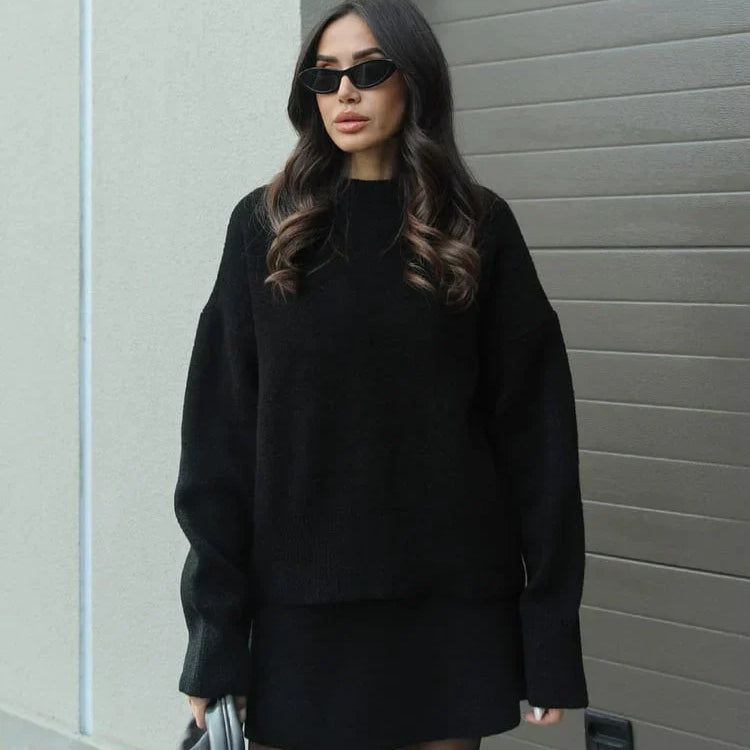Women’s Sweater Skirt Co-ord - Two-Piece Knit Set
