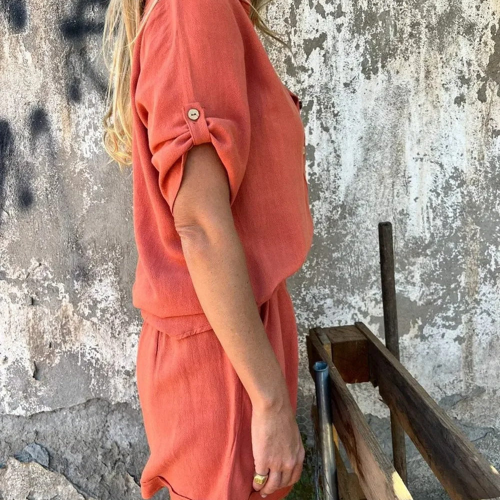 Ursula - Linen Shirt & Trousers Set