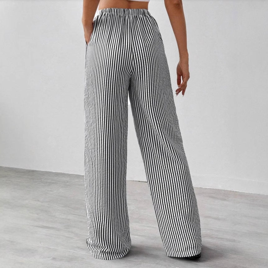 Valette - Striped Drawstring Trousers