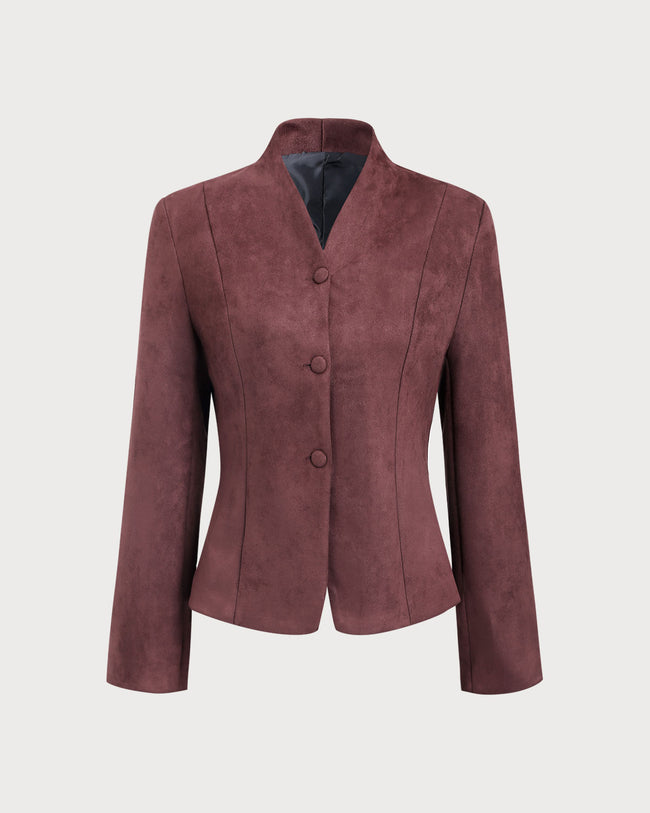 Women’s Tailored Jacket - Structured Button-Up Blazer